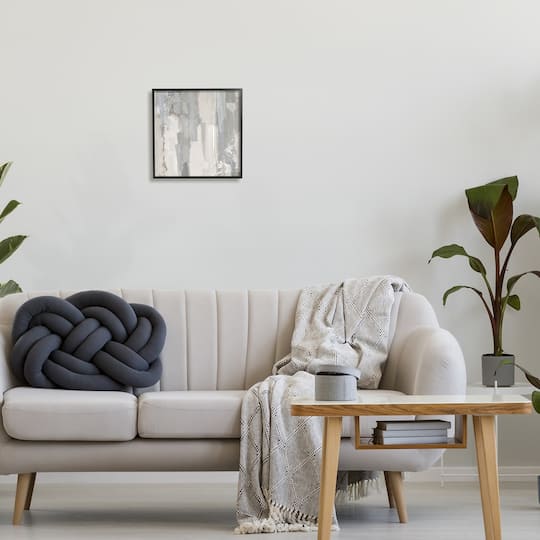 Stupell Industries Grey Brushed Abstract Arrangement Framed Giclee Art